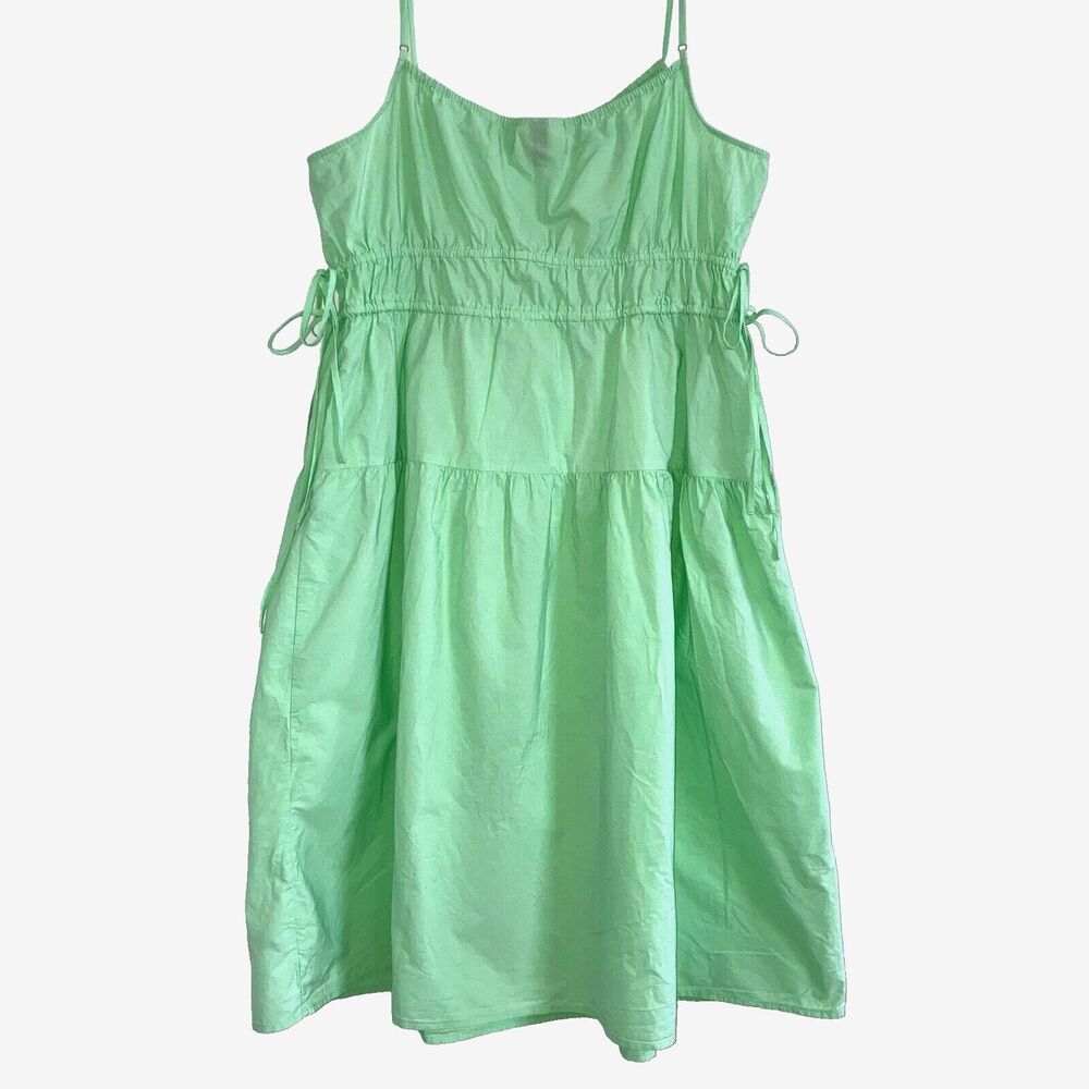 UNIVERSAL THREAD 16 100% Cotton Sun Dress Flouncy Breathable Honeydew Green XL